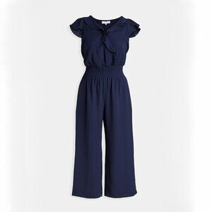 Parker Billie Cropped Jumpsuit in Navy Blue Color and size US 4 NWOT MSRP $288